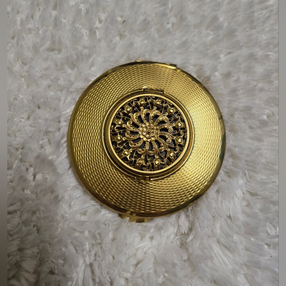 Vintage Brass Powder Compact